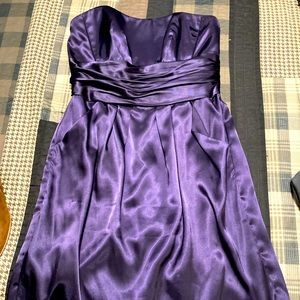 Strapless David’s Bridal cocktail homecoming prom bridesmaid dress